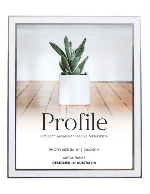 Profile Eternal Metal Photo Frame White -Home Décor Sales