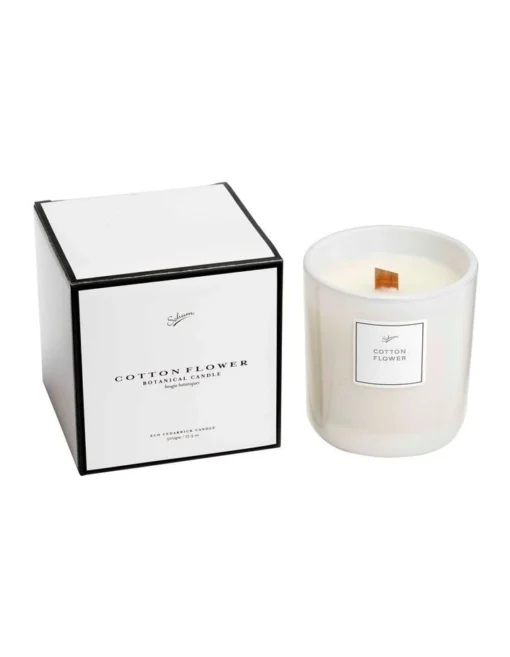 Eco Cedarwick Candle Cotton Flower -Home Décor Sales
