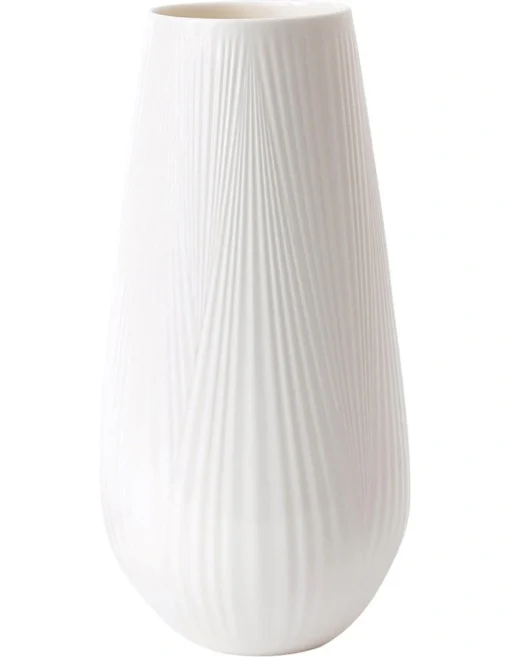 Wedgwood Folia 30cm Fine Bone China Tall Vase White -Home Décor Sales