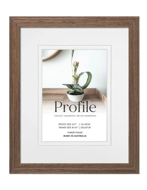 Profile Deluxe 8x10"/5x7" Timber Photo Frame In Chestnut -Home Décor Sales