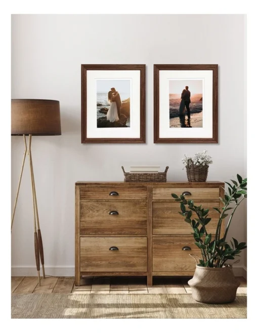Profile Deluxe 8x10"/5x7" Timber Photo Frame In Chestnut -Home Décor Sales