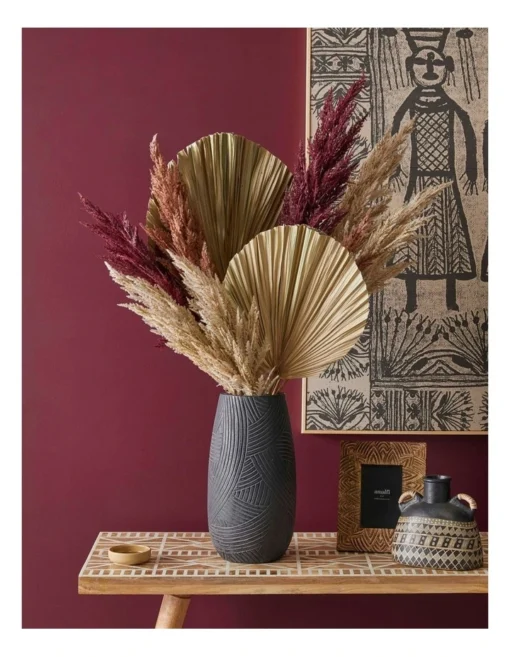 Dried Cut Fan Palm 90cm Artificial Stem Natural -Home Décor Sales