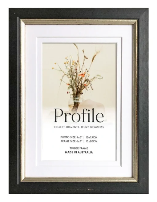 Profile Bonjour Black Silver Timber Photo Frame 8x10/5x7 -Home Décor Sales