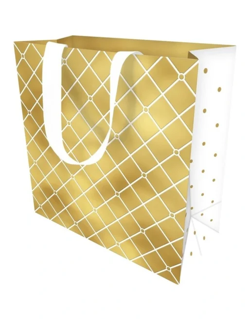 Simson Gift Bag Large In Quilted Gold -Home Décor Sales