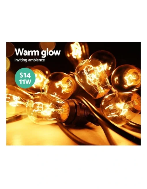 My Plaza Festoon String Lights Bulbs Party Wedding Garden Party 38m -Home Décor Sales