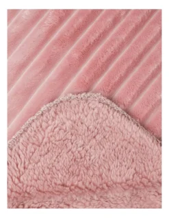 Heritage Chunky Rib Mink Blanket In Blush -Home Décor Sales 800097490 950037580 3 720x928