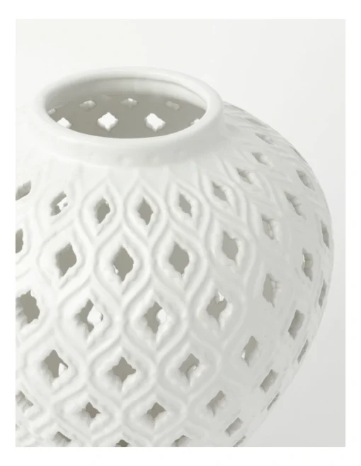 Heritage Marcella Ginger Jar 46cm In White -Home Décor Sales