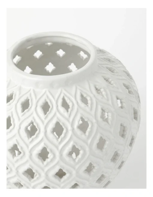 Heritage Marcella Ginger Jar 33cm In White -Home Décor Sales