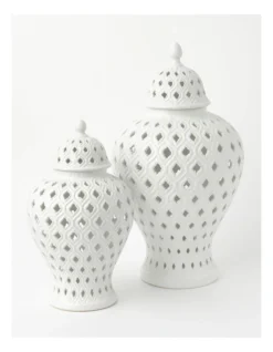 Heritage Marcella Ginger Jar 33cm In White -Home Décor Sales 800139610 5 720x928