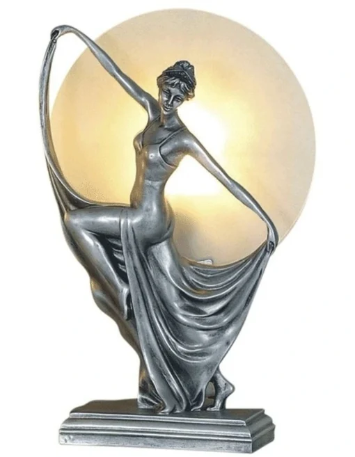 Boelyn Art Deco Table Lamp Pewter -Home Décor Sales