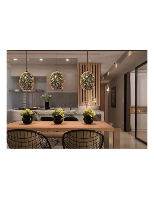 Moravian Glass Oval Pendant Light Copper -Home Décor Sales