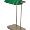 Banker Touch Table Lamp With Usb Charger Antique Brass/Green -Home Décor Sales 807554260 1 720x928