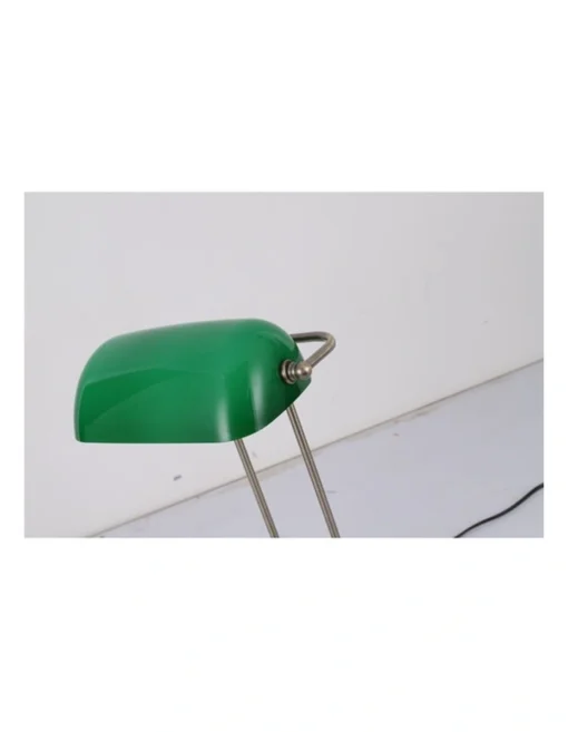 Banker Touch Table Lamp With Usb Charger Antique Brass/Green -Home Décor Sales