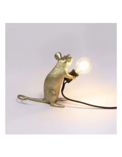 Seletti Mouse Lamp Sitting Gold Mac -Home Décor Sales 807656500 4 720x928