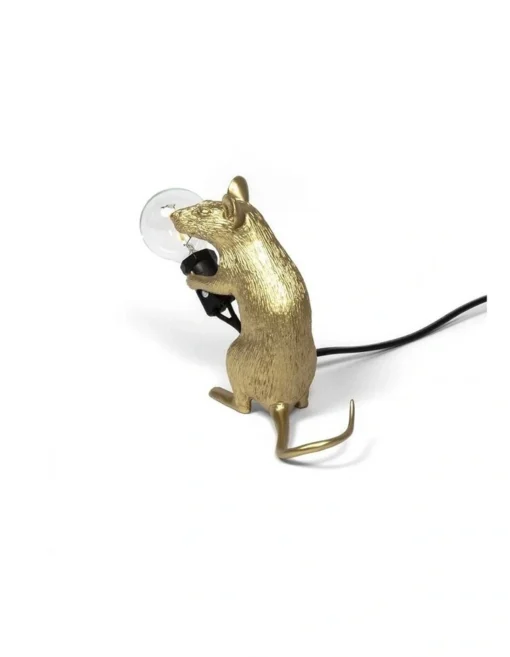 Seletti Mouse Lamp Sitting Gold Mac -Home Décor Sales