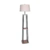 Metal Etagere Floor Lamp With Wood Shelf Light Cream Linen Fabric Shade -Home Décor Sales 828974800 1 720x928