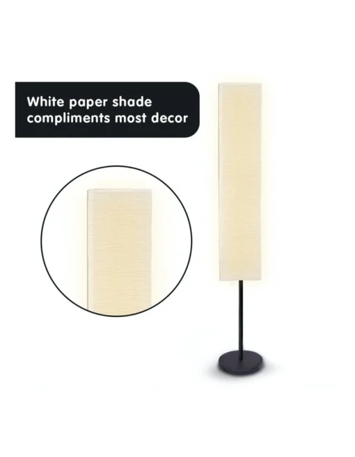 Metal Floor Reading Corner Lamp With White Paper Wrinkle Shade Light Stand -Home Décor Sales