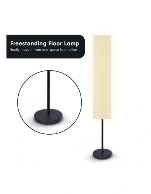 Metal Floor Reading Corner Lamp With White Paper Wrinkle Shade Light Stand -Home Décor Sales