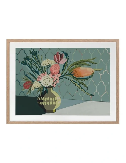 Bring Me Flowers Print Oak Frame -Home Décor Sales
