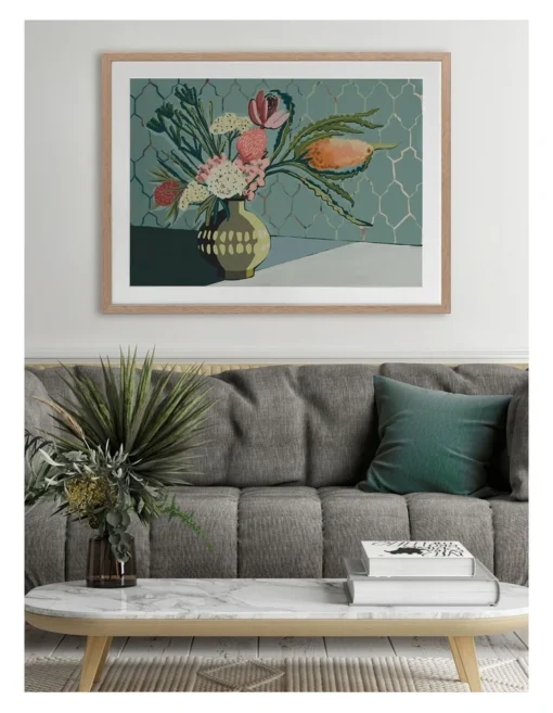 Bring Me Flowers Print Oak Frame -Home Décor Sales