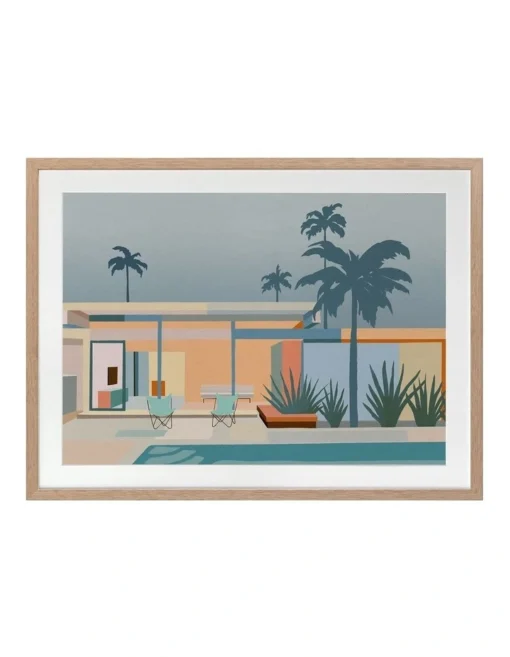 Serenity Street Print Oak Frame -Home Décor Sales