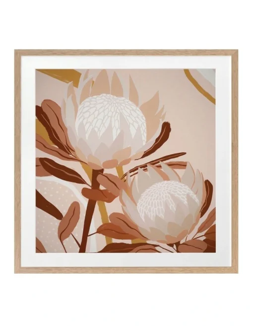 Autumnal Australis Print Oak Frame -Home Décor Sales