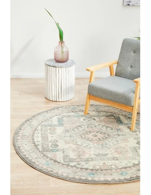 Avenue 704 Silver Round Rug -Home Décor Sales