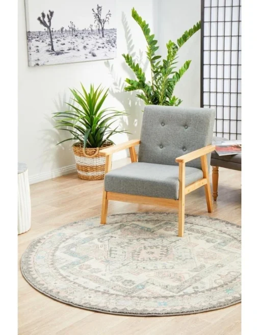 Avenue 704 Silver Round Rug -Home Décor Sales