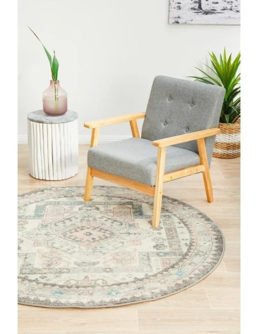 Avenue 704 Silver Round Rug -Home Décor Sales