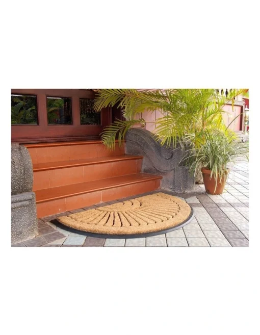 60x90 Cm Kochi Half Round Rubber And Coir Doormat -Home Décor Sales