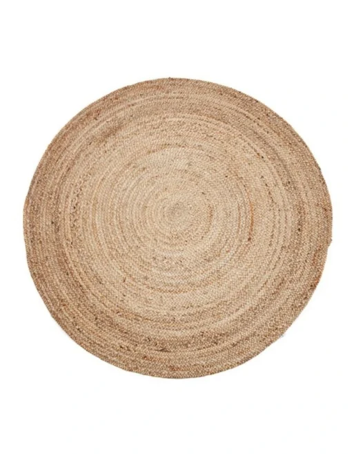 120cm Round Jute Rug | Decorative Floor Rug Phoenix Natural -Home Décor Sales