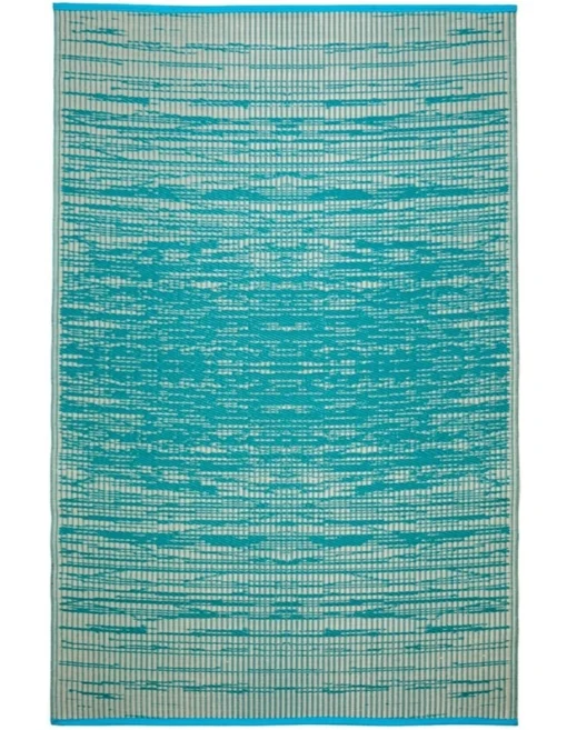 150x238cm Brooklyn Teal Recycled Plastic Outdoor Rug And Mat -Home Décor Sales