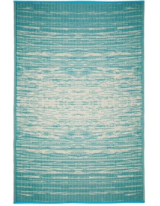 150x238cm Brooklyn Teal Recycled Plastic Outdoor Rug And Mat -Home Décor Sales