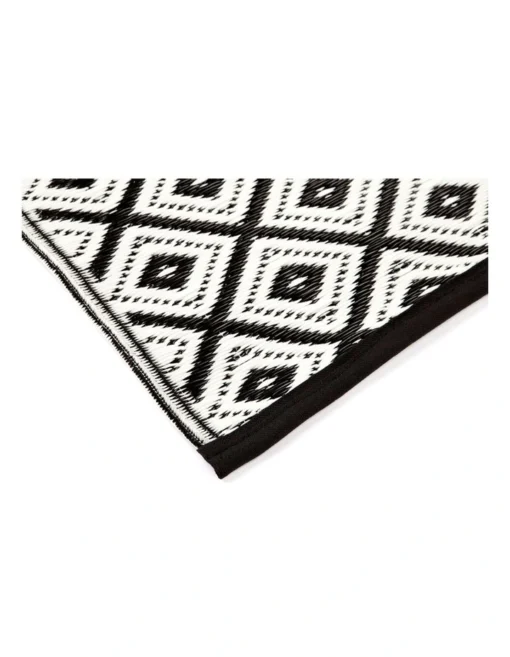 120x179cm Kimberley Black And White Recycled Plastic Outdoor Rug And Mat -Home Décor Sales