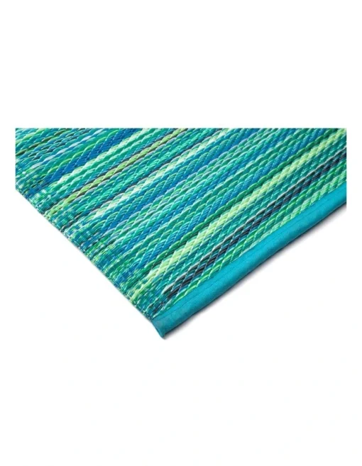 120x179cm Cancun Aqua Recycled Plastic Outdoor Rug And Mat -Home Décor Sales