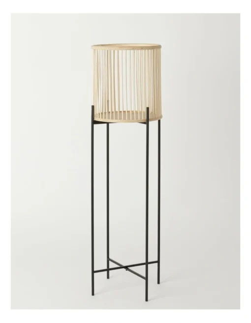 Pulse 100cm Natural Bamboo And Metal Planter Stand -Home Décor Sales
