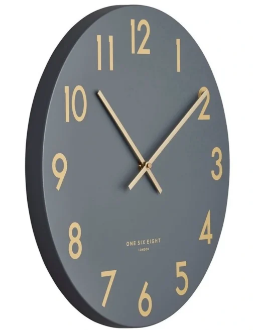 JONES Charcoal 30cm Silent Wall Clock -Home Décor Sales