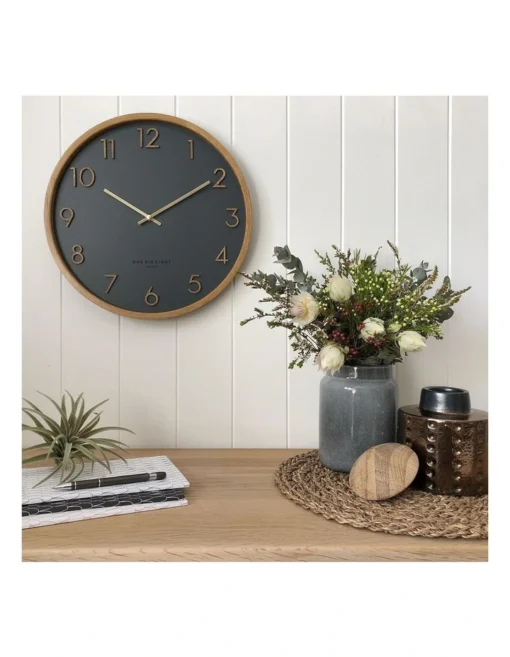 SCARLETT Charcoal 50cm Wall Clock -Home Décor Sales