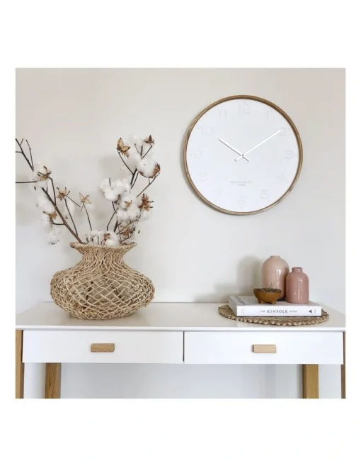 Freya White 50Cm Wall Clock -Home Décor Sales