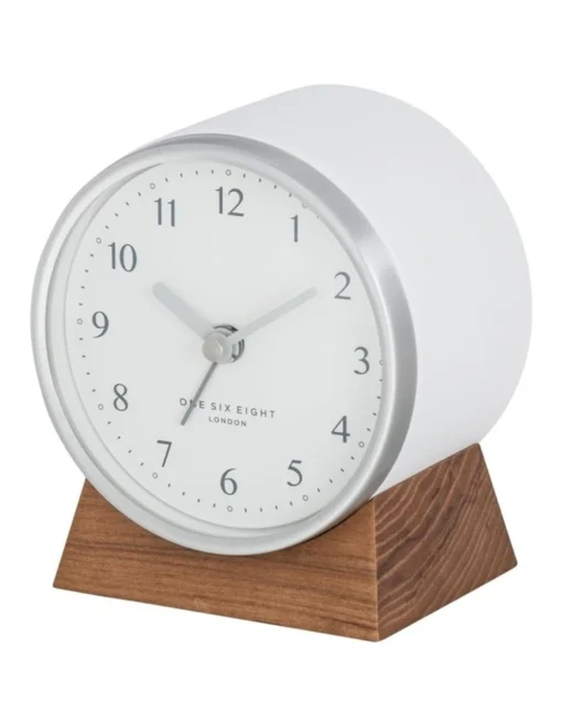Nina White Silent Alarm Clock -Home Décor Sales