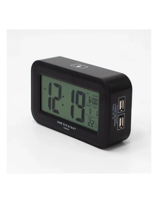 Rielly Black Digital Rectangle Alarm Clock -Home Décor Sales