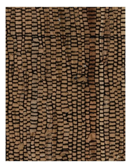 Jeno Hand Woven Rug Leather/Cotton 160x230cm Taupe -Home Décor Sales