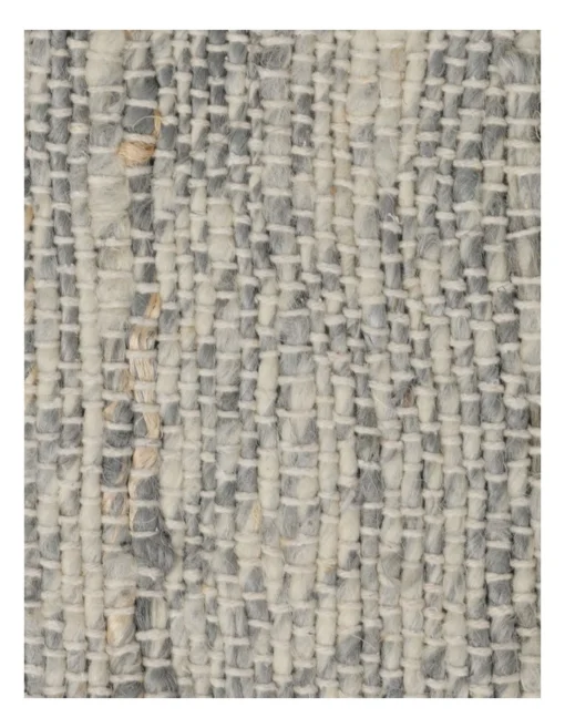 Stella Hand Woven Rug Wool Hemp & Cotton 160x230cm Grey -Home Décor Sales