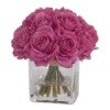 Real Touch Luxury Artificial Purple Rose Arrangement -Home Décor Sales 855838360 1 720x928