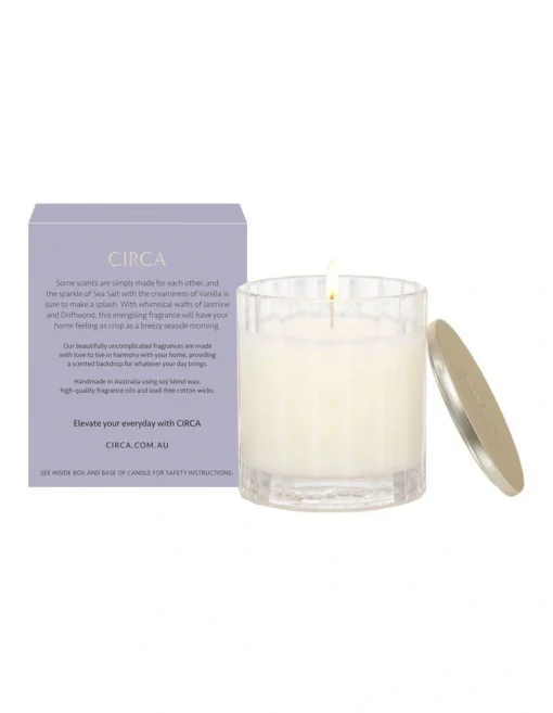 Sea Salt & Vanilla Scented Soy Candle 60g -Home Décor Sales