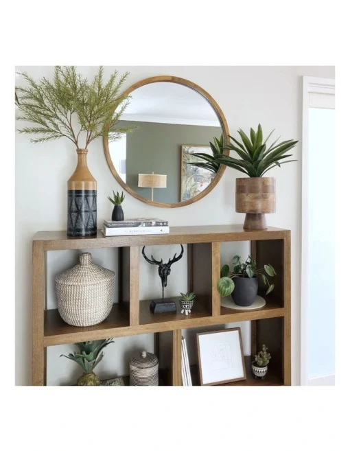 Tina 80cm Dark Solid Wood Mirror -Home Décor Sales