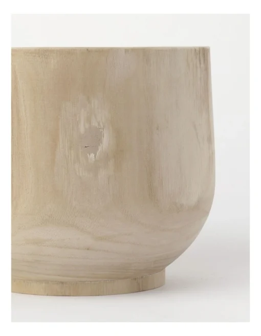 Wooden Planter Pot 19cm In Natural -Home Décor Sales