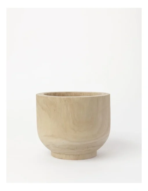 Wooden Planter Pot 16cm In Natural -Home Décor Sales