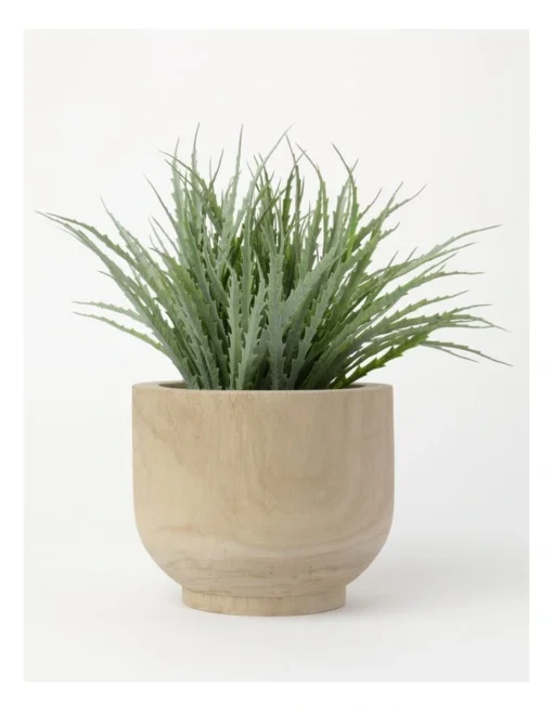 Wooden Planter Pot 16cm In Natural -Home Décor Sales