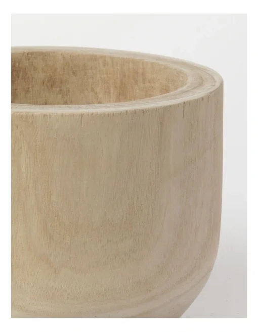 Wooden Planter Pot 16cm In Natural -Home Décor Sales